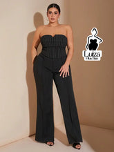 Calça Flare Cintura Alta Botões Recorte Alfaiataria Plus Size