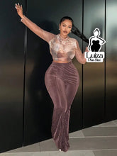 Calça Flare Cintura Alta Veludo Canelado Listrado Plus Size