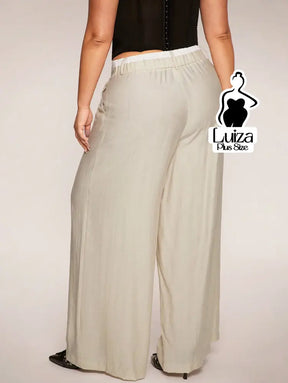 Calça Pantalona Alfaiataria Caimento Elegante Plus Size