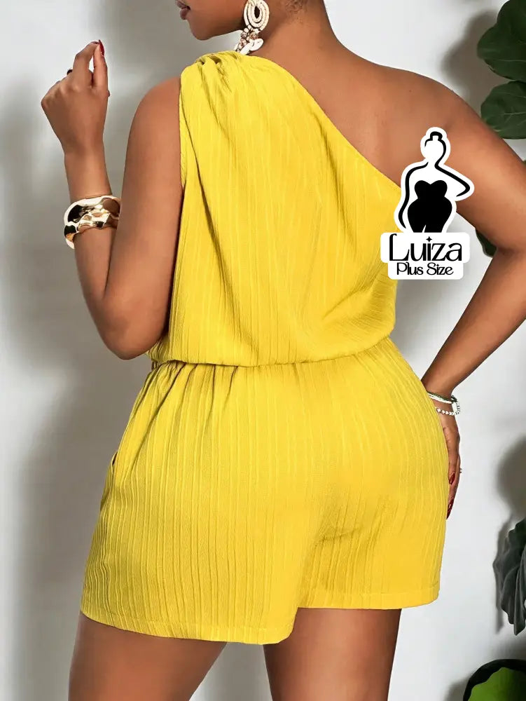 Conjunto Blusa Um Ombro Só Short Casual