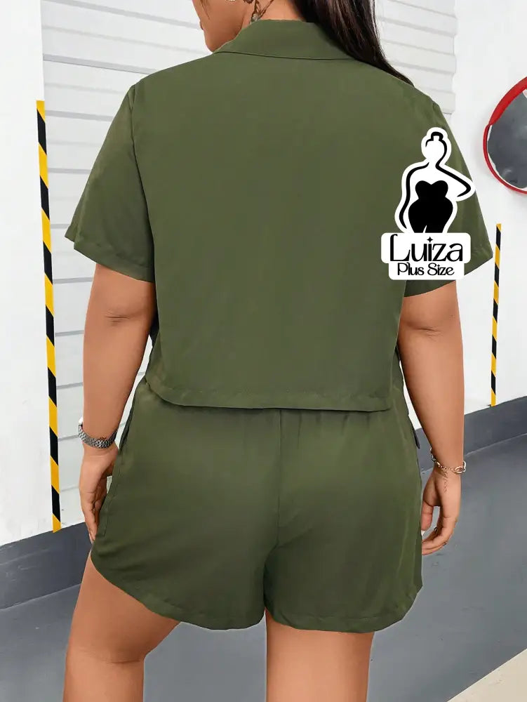 Conjunto Camisa Cropped Short Cargo